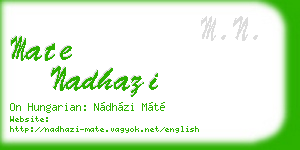mate nadhazi business card
